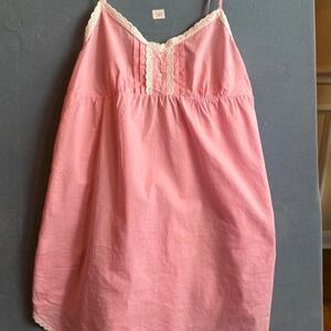 Jacalyn Bennet  Pink Lace Trim Babydoll Nighty Size Medium